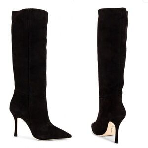 Larroude Kate Boot in Black Suede
